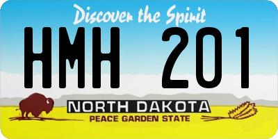 ND license plate HMH201