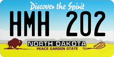 ND license plate HMH202