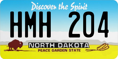 ND license plate HMH204