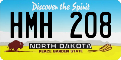 ND license plate HMH208