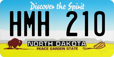 ND license plate HMH210