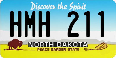 ND license plate HMH211