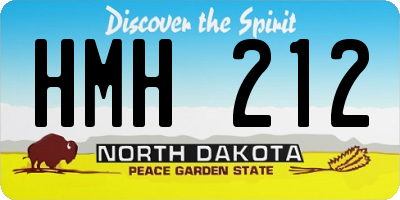 ND license plate HMH212