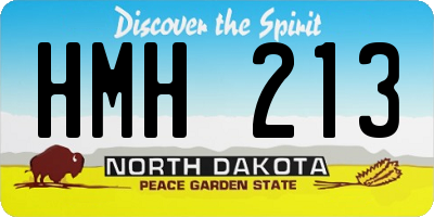 ND license plate HMH213