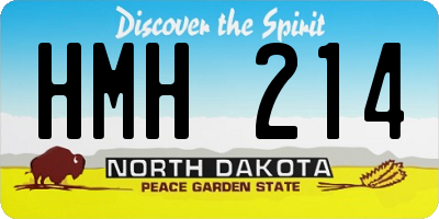 ND license plate HMH214