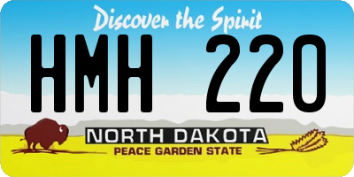 ND license plate HMH220