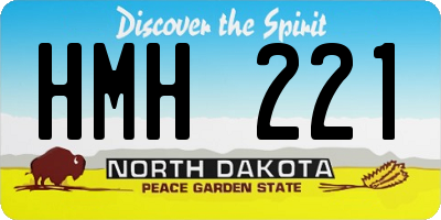 ND license plate HMH221