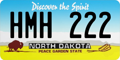 ND license plate HMH222