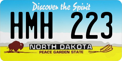 ND license plate HMH223