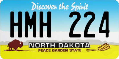 ND license plate HMH224