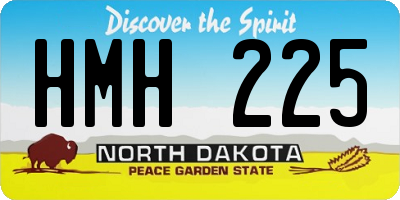 ND license plate HMH225