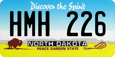 ND license plate HMH226