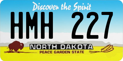 ND license plate HMH227