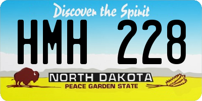 ND license plate HMH228