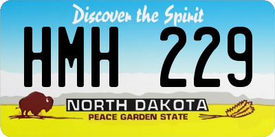 ND license plate HMH229