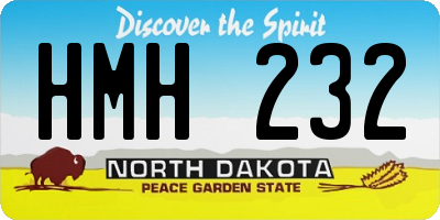 ND license plate HMH232