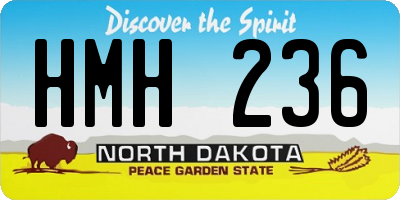 ND license plate HMH236