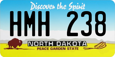 ND license plate HMH238