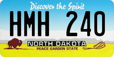ND license plate HMH240