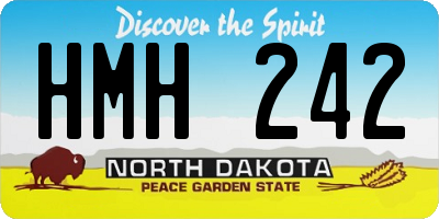 ND license plate HMH242