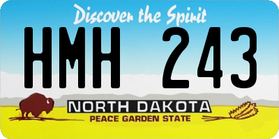 ND license plate HMH243