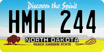 ND license plate HMH244