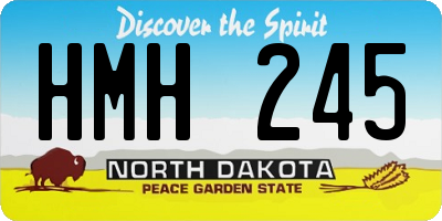 ND license plate HMH245