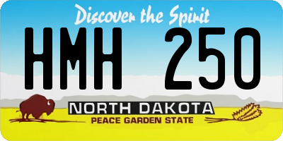 ND license plate HMH250