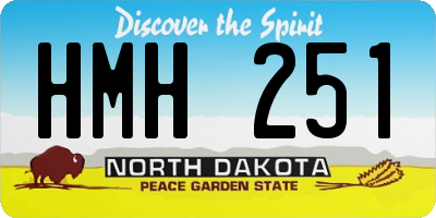 ND license plate HMH251