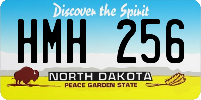 ND license plate HMH256