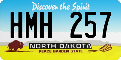 ND license plate HMH257