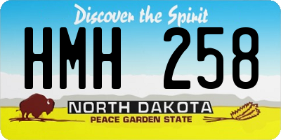 ND license plate HMH258