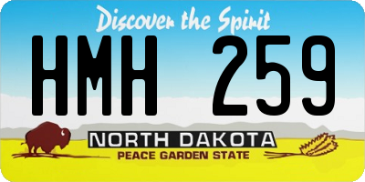 ND license plate HMH259