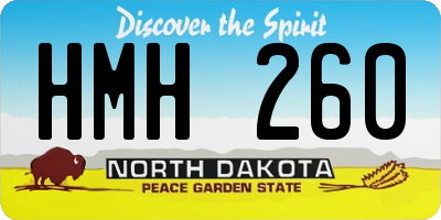 ND license plate HMH260