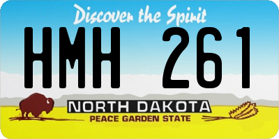 ND license plate HMH261