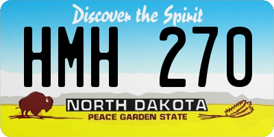 ND license plate HMH270