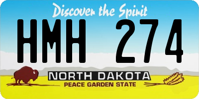 ND license plate HMH274