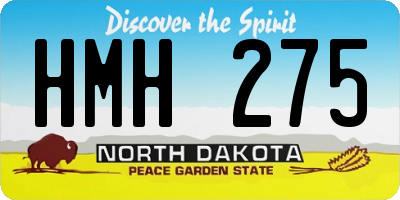 ND license plate HMH275