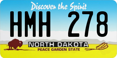 ND license plate HMH278