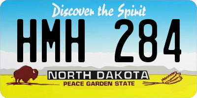 ND license plate HMH284