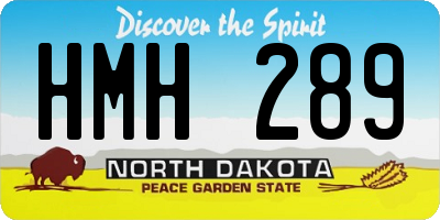 ND license plate HMH289