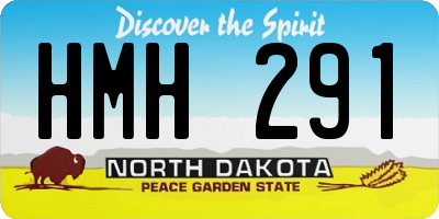 ND license plate HMH291