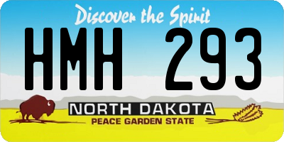 ND license plate HMH293