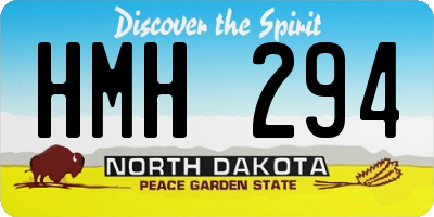 ND license plate HMH294