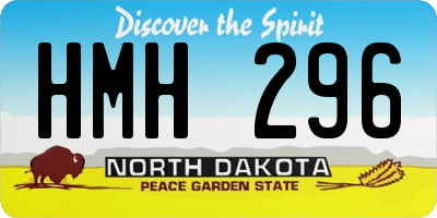 ND license plate HMH296