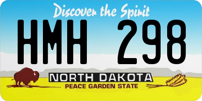 ND license plate HMH298