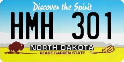 ND license plate HMH301