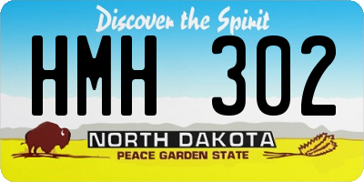 ND license plate HMH302