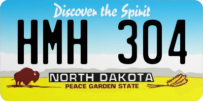 ND license plate HMH304