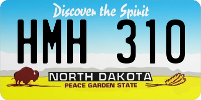 ND license plate HMH310